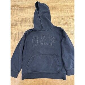 GAP‎ Kids Black Cotton Logo Hoodie Size Small (6/7)